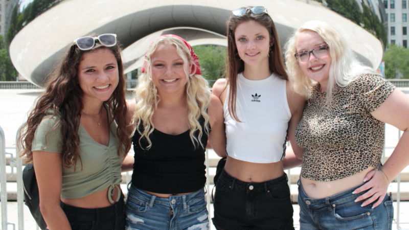 Maddy Lakomek, Nora Sullivan, Ashley Reinhart and Lexie Carey